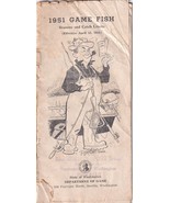 Washington 1951 Game Fish Seasons and Catch Limits Booklet - Dept. of Game  - €7,64 EUR