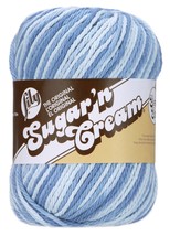 Spinrite Lily Sugar&#39;n Cream Yarn - Ombres Super Size-Faded Denim - $17.09