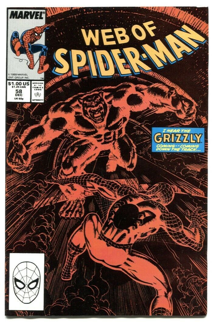 Primary image for Web Of Spider-man #58 1989- Grizzly- F/VF