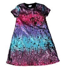 D Signed Sequin Sparkly Descendants 3 Ombre Shift Dress Medium Girls - £19.14 GBP