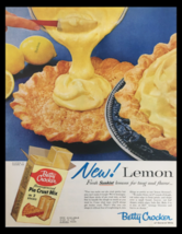 1956 Betty Crocker Homogenized Pie Crust Mix Vintage Print Ad - £11.22 GBP