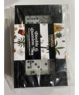 Havana double 6 domino set Carrying Case Heavy Weight ￼ Acrylic Black Wh... - £15.30 GBP
