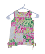 Lilly Pulitzer 4T Girl&#39;s Derby Patch Shift Dress, Sleeveless Floral Patc... - £17.76 GBP