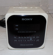 Vintage Sony Dream Machine ICF-C120 Digital Alarm Clock Radio White Cube - £19.25 GBP