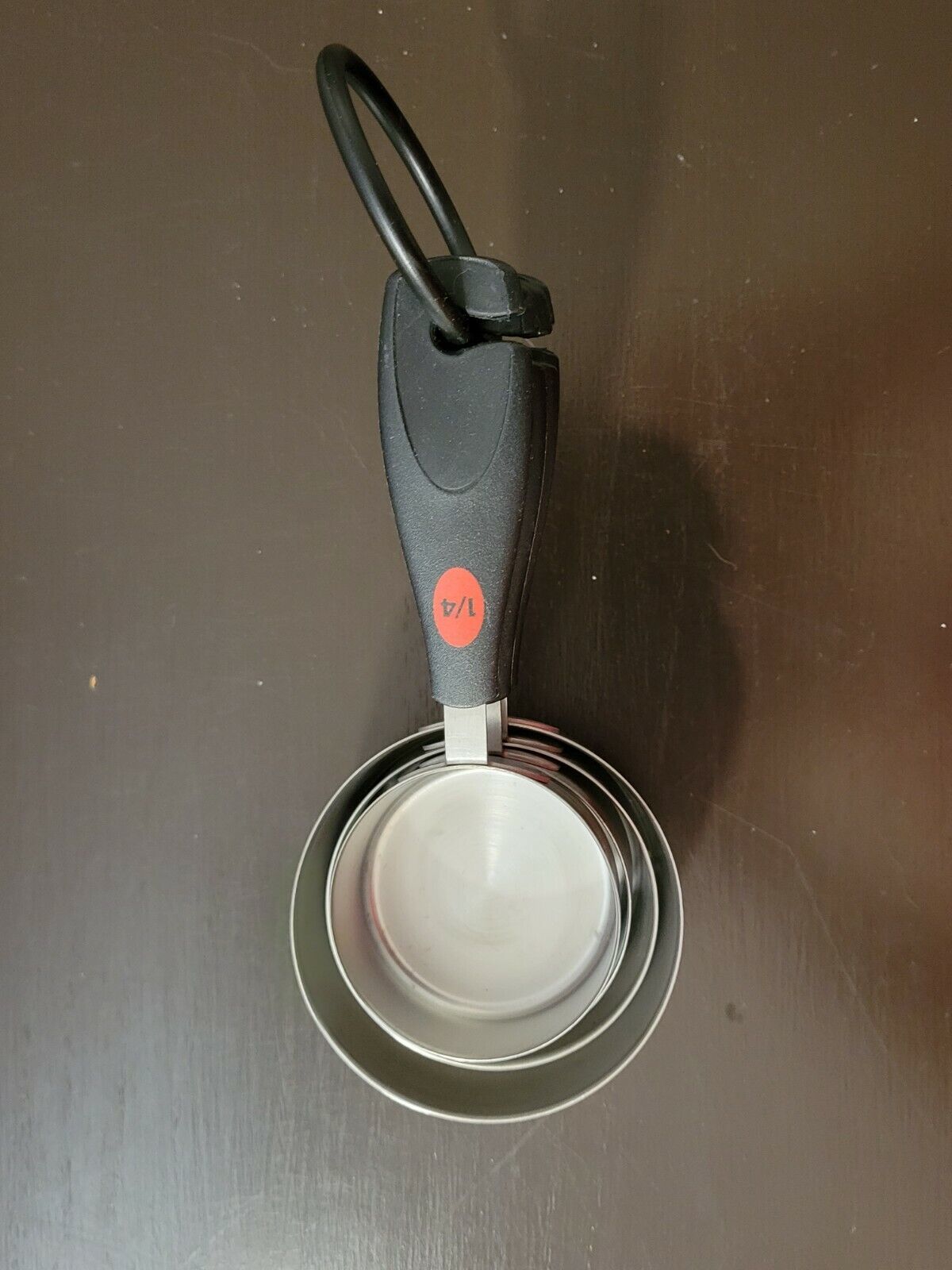 Stainless Steel 4 Pc 1 4 1 3 1 2 1 Measuring Cup Set W Black stainless-steel-4-pc-1-4-1-3-1-2-1-measuring-cup-set-w-black