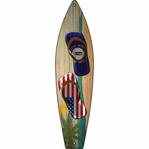 Kentucky Flag and US Flag Flip Flop Novelty Mini Metal Surfboard MSB-255 - £13.39 GBP