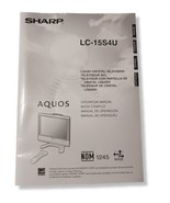 Sharp LC-15S4U owners manual Guide instructions LCD Aquos TV - $300.11 MXN