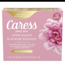 Sealed 12-Pack Caress Daily Silk White Peach Orange Blossom Beauty Bar Soap - $60.93 CAD