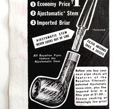 Royalton Filterwell Tobacco Briar Pipe 1948 Advertisement Smoking DWEE17 - $19.99