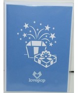Lovepop LP1097 Birthday Present Pop Up Card White Envelope Cellophane Wr... - £10.38 GBP