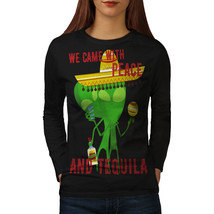 Wellcoda Tequila Being Joke Womens Long Sleeve T-shirt, Mexican Casual Design - £19.27 GBP