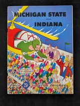 1957 Michigan State Spartans vs Indiana Hoosiers Football Game Program MSU vs IU - £25.96 GBP