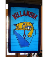 VILLANOVA University Embroidered Blue Wildcat Vertical Nylon House Flag ... - £23.42 GBP