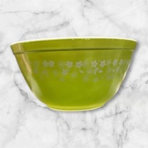 Vintage Lime Green Spring Blossom Crazy Daisy 1.5 L 402 Pyrex 7” Mixing Bowl - £9.51 GBP