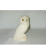 Vintage White Alabaster Horned Owl Bird Figurine Made in Italy A Giannel... - £19.73 GBP