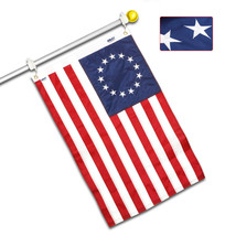Anley 2x3 Feet Embroidery American Betsy Ross Flag Nylon Embroidered Stars Sewn - £8.70 GBP