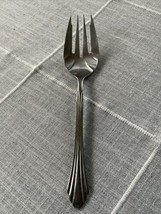 Retroneu BARRINGTON Stainless 18/8Korea Glossy Flatware Shell Cold Meat Fork - £14.20 GBP