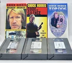 Chuck Norris VHS Lot: Breaker! Breaker!/ Code of Silence/ Top Dog - $12.00
