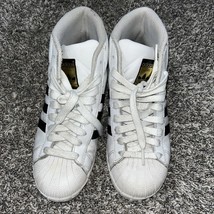 White/Black Adidas Superstar shell toe PCI 789002 Sneaker Shoe Size 4 - $20.37 CAD