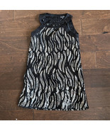 Nicole Miller Girls sz 10 sequined Black dress Silver Sequins Party Formal - $280.03 MXN