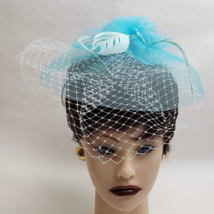 Women&#39;s Fascinator Clip Fashion Hair Piece Teal Blue One Size NWT - $12.82