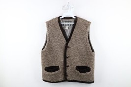 Vintage 90s Streetwear Womens XL Corduroy Deep Pile Fleece Cardigan Vest... - £46.40 GBP