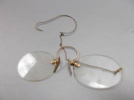 Spectacles Gold Oval Wire-Rim Antique 1920s 4 Inches Wide - £68.55 GBP