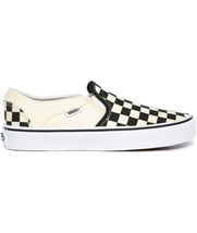 Vans Mens Asher Checker Slip-on Sneakers Color-Checkers Black Natural Size-M9.5 - £69.95 GBP