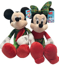 Disney Mickey & Minnie Mouse Christmas Plush 19 inch Stuffed Animal Pals - $59.39