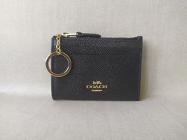 Coach Mini Skinny ID zip Card Case in cross grain Leather FREE Shipping ... - $58.06