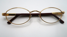 Authentic Porta Romana Eyeglasses Gold Wood Frames Only 47-20 - £89.09 GBP