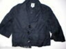 New Kimchi Blue Black Jacket 3/4 Sleeves Womens Crop Cotton Anthropologi... - $123.75