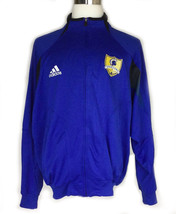 VTG 90s Adidas Men&#39;s Running Jacket Size L Zip Front Sweatshirt Promotional Logo - £19.48 GBP