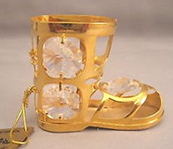 24k Gold and Crystal Snow Boot Ornament - $19.55