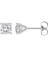 Cushion Natural Mined Diamond Studs 14K White Gold (1.44 Ct H-i SI Clarity) - $3,833.10