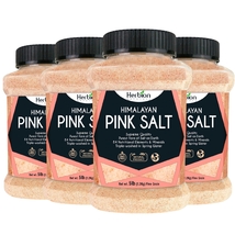 Herbion Himalayan Pink Salt – 5 lb. (2.2 Kg) Jar - Fine Grain - Pack of 4 - $59.99