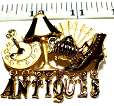 Vintage AJC Gold Color  Antiques BROOCH signed - £14.37 GBP
