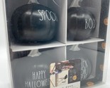 Rae Dunn Halloween Pumpkin Decor  Mini Set of 4 Black White Bs276 - £22.04 GBP