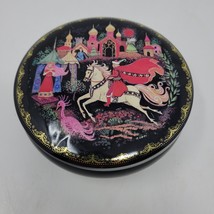 Vintage Keller Charles Philadelphia Fairy Tale Tin Box Prince Riding Horse - $13.72