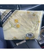 Vtg Tastemaker Tulips Flowers Full Fitted 54 X 75 Sheet No Iron Muslin 1... - $68.31
