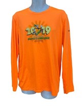 Run Disney 2019 Walt Disney World Marathon shirt Goofy Challenge Mens M Orange - $9.90