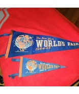 Vintage 1964-65 New York World&#39;s Fair Pennant / banner lot of 2, 24&quot; &amp; 1... - $23.56