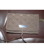 VERA BRADLEY ALL WRAPPED UP TRAVEL JEWELRY ROLL MICROFIBER ESPRESSO W/ P... - $63.26 CAD