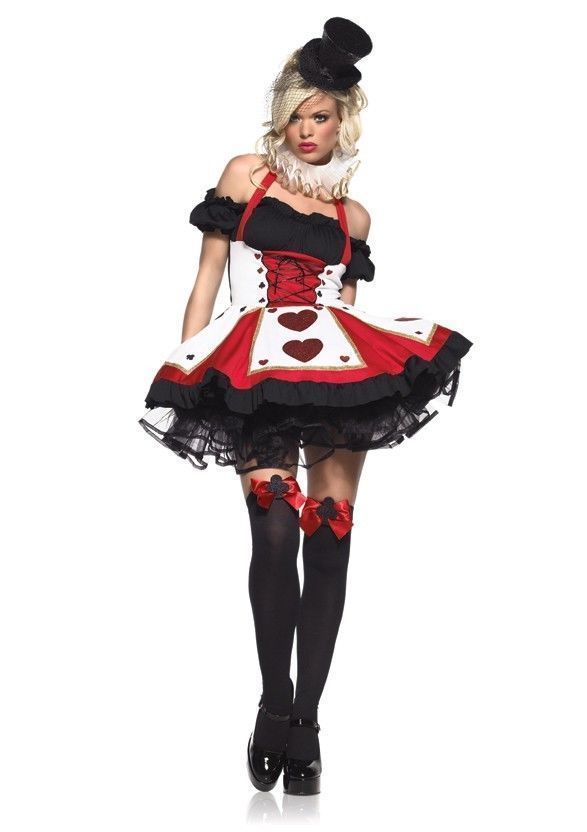 Sexy 2 pc. Women's  Pretty Playing Cards Adult Halloween Party Costume - £43.91 GBP