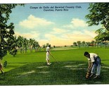 Campo de Golfo Del Berwind Country Club Postcard Carolina Puerto Rico 1940 - $31.76
