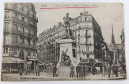 Paris Place Maubert Statue of Etienne Dolet POSTCARD Unposted Unsent France - $6.30