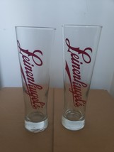 Lot Of 2 LEINENKUGEL&#39;S BEER GLASSES CHIPPEWA FALLS WISCONSIN Clear 9&quot; tall - £15.97 GBP