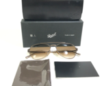 Persol Sunglasses 5003-ST 800351 Matte Brown Titanium Aviators Brown Lenses - $296.99