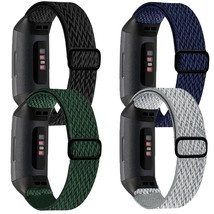 4 Pack Stretchy Band Compatible With Fitbit Charge 4 Bands/ Charge 3 Band/ Charg - £18.03 GBP
