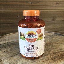 Sundown Red Yeast Rice Non-GMO 1200 mg 240 Caps Naturally Derived Exp. 2026 - £14.43 GBP